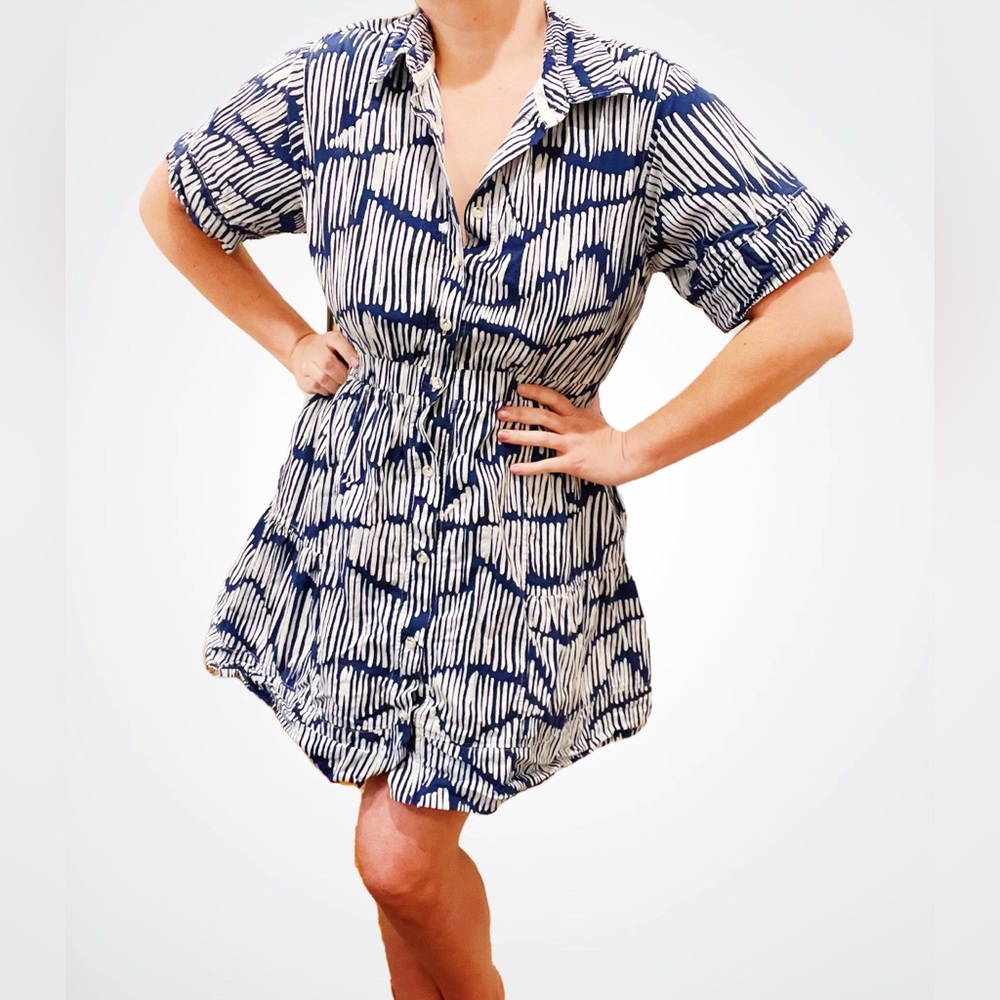 Grey State Francis Shirt Dress in Blue, Size XL